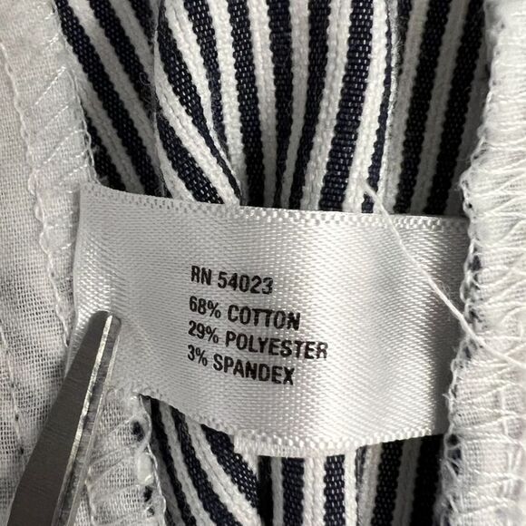 Gap Women's Slim Cropped Navy Blue White Stripe Stretch Pants Size 6  *READ* - Picture 6 of 11